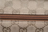 Authentic GUCCI Shoulder Tote Bag GG Canvas Leather 131230 Beige Gold 2272D