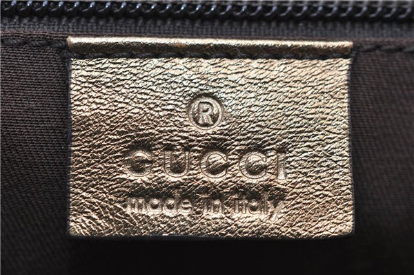 Authentic GUCCI Shoulder Tote Bag GG Canvas Leather 131230 Beige Gold 2272D