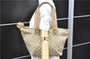 Authentic GUCCI Shoulder Tote Bag GG Canvas Leather 131230 Beige Gold 2272D