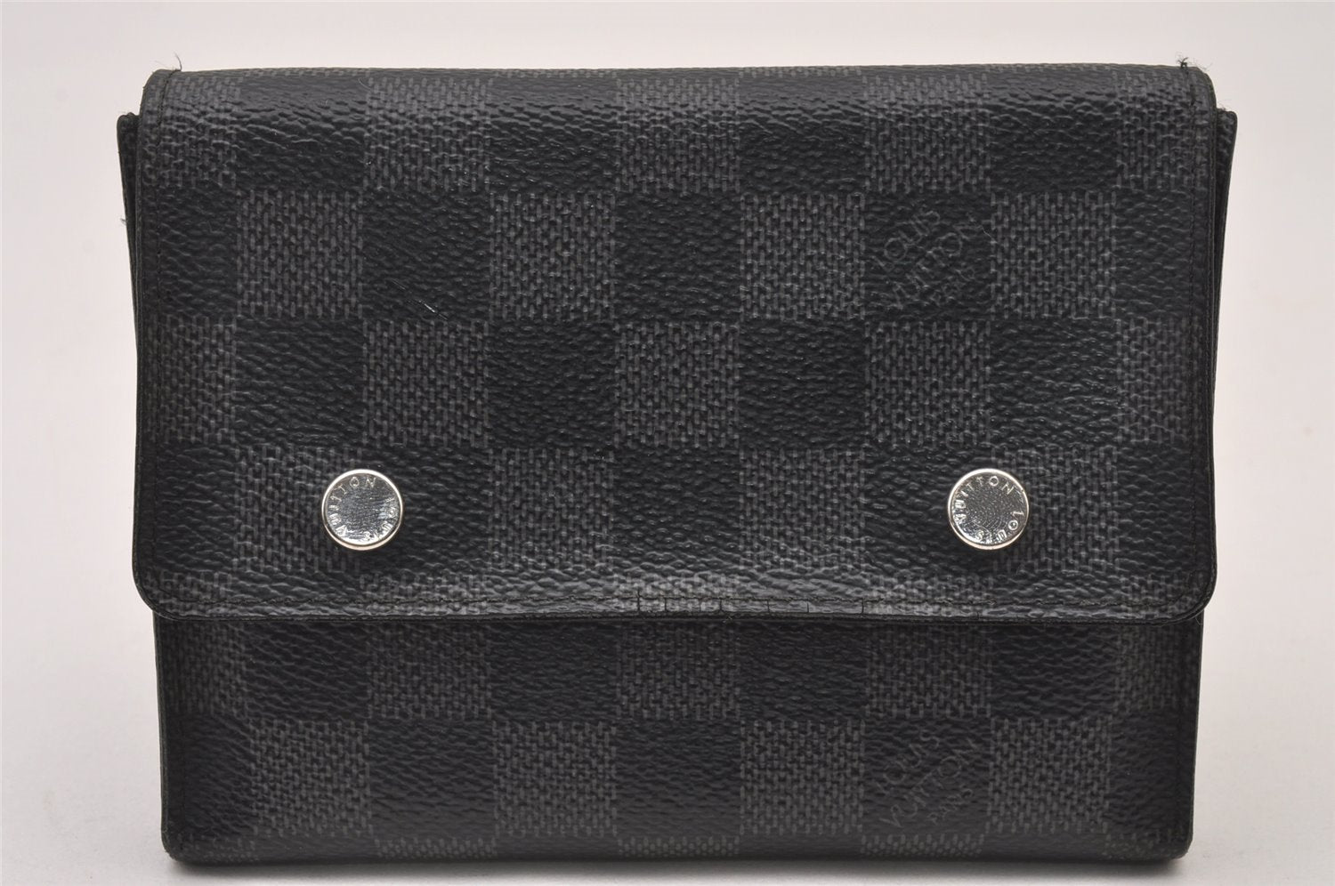 Auth Louis Vuitton Damier Graphite Portefeuille Compact Modular Wallet LV 2272I