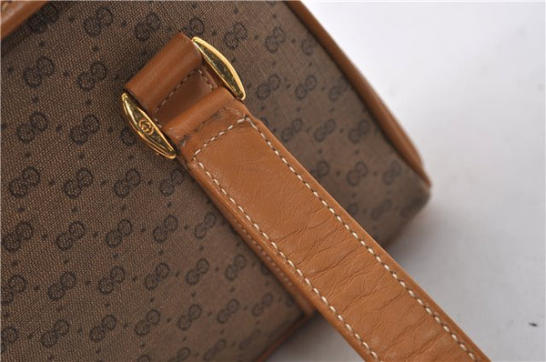 Authentic GUCCI Micro GG PVC Leather Shoulder Hand Bag Purse Brown 2273D