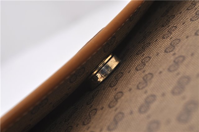 Authentic GUCCI Micro GG PVC Leather Shoulder Hand Bag Purse Brown 2273D