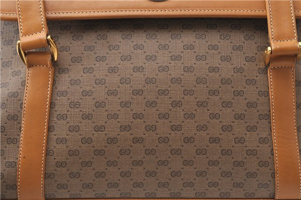 Authentic GUCCI Micro GG PVC Leather Shoulder Hand Bag Purse Brown 2273D