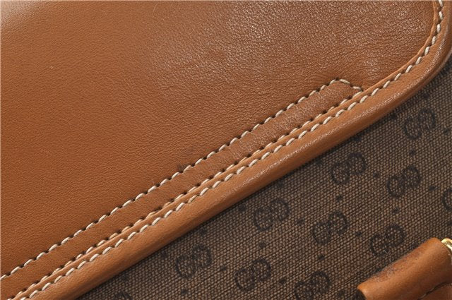 Authentic GUCCI Micro GG PVC Leather Shoulder Hand Bag Purse Brown 2273D