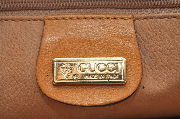 Authentic GUCCI Micro GG PVC Leather Shoulder Hand Bag Purse Brown 2273D