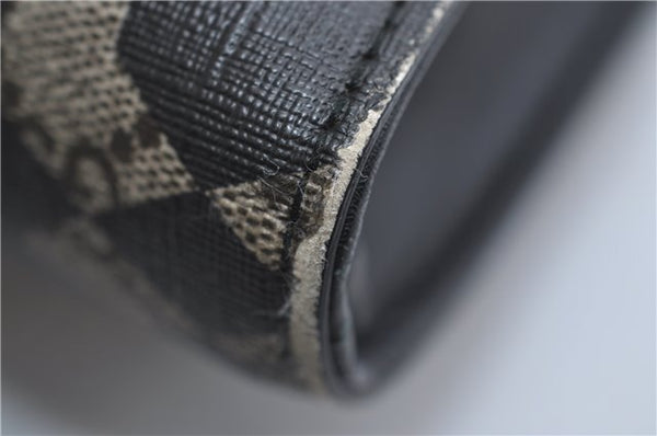 Authentic GUCCI GG Caleido Clutch Hand Bag PVC Leather 406725 Black 2275F