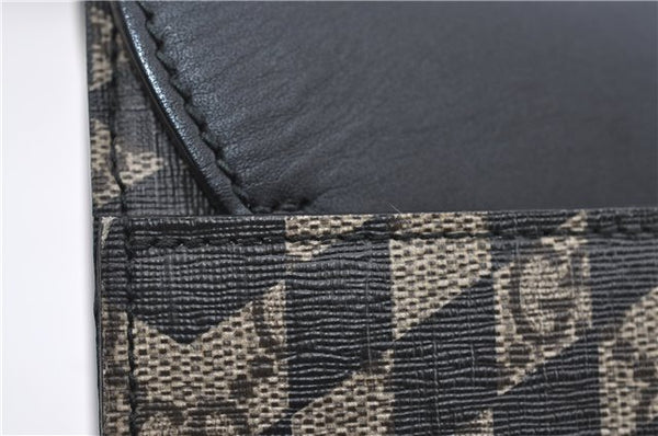 Authentic GUCCI GG Caleido Clutch Hand Bag PVC Leather 406725 Black 2275F