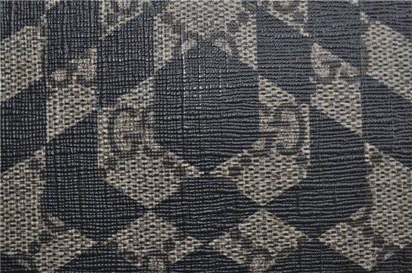 Authentic GUCCI GG Caleido Clutch Hand Bag PVC Leather 406725 Black 2275F