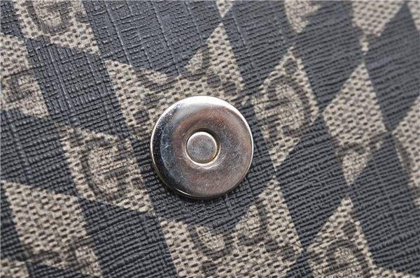 Authentic GUCCI GG Caleido Clutch Hand Bag PVC Leather 406725 Black 2275F