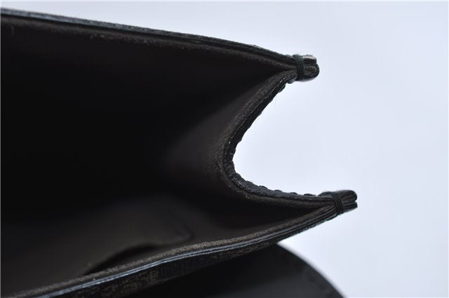 Authentic GUCCI GG Caleido Clutch Hand Bag PVC Leather 406725 Black 2275F