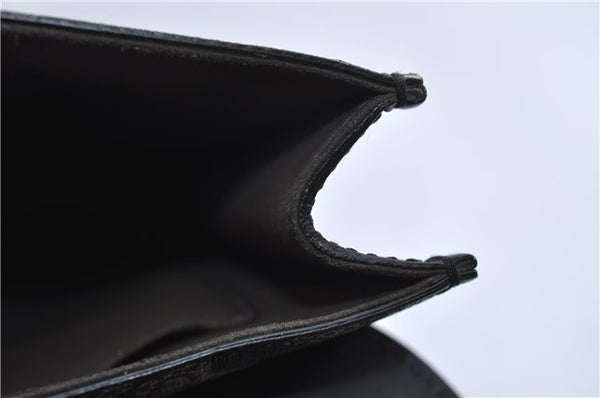 Authentic GUCCI GG Caleido Clutch Hand Bag PVC Leather 406725 Black 2275F