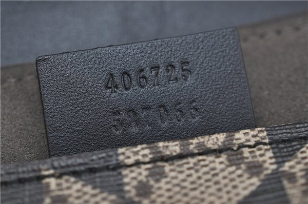 Authentic GUCCI GG Caleido Clutch Hand Bag PVC Leather 406725 Black 2275F