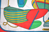 Authentic HERMES Carre 90 Scarf "THALASSA" Silk Red 2275I