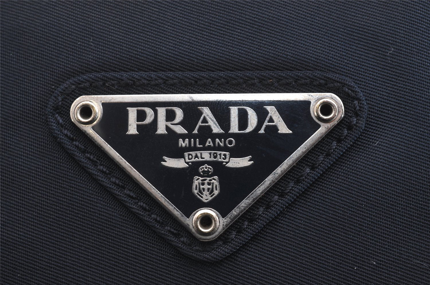 Authentic PRADA TESSUTO TEC Nylon Leather Shoulder Bag B9716 Navy Blue 2277I