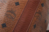 Authentic MCM Visetos Leather Vintage Shoulder Cross Body Bag Brown 2278D