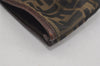 Authentic FENDI Zucca Shoulder Hand Tote Bag Nylon Leather Brown Black 2278I
