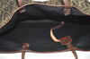 Authentic FENDI Zucca Shoulder Hand Tote Bag Nylon Leather Brown Black 2278I