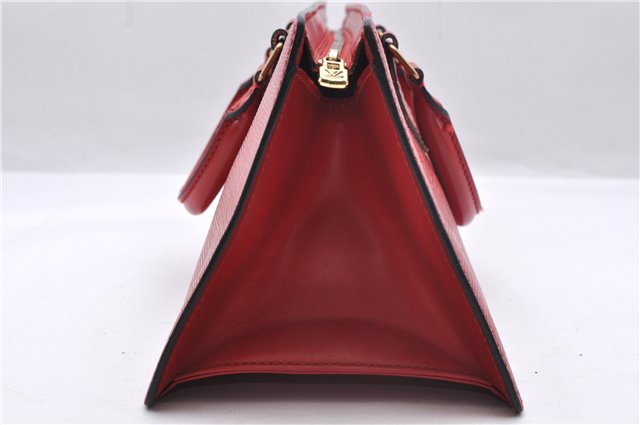 Authentic Louis Vuitton Epi Sac Triangle Hand Bag Red M52097 LV 2279D
