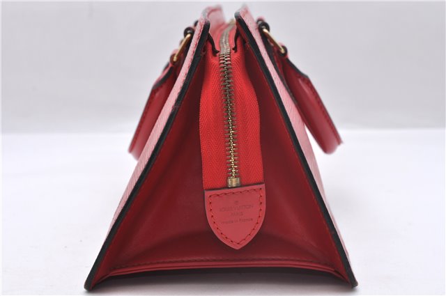 Authentic Louis Vuitton Epi Sac Triangle Hand Bag Red M52097 LV 2279D