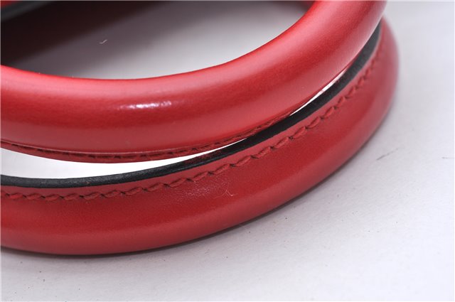 Authentic Louis Vuitton Epi Sac Triangle Hand Bag Red M52097 LV 2279D