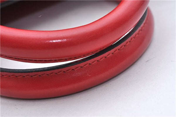 Authentic Louis Vuitton Epi Sac Triangle Hand Bag Red M52097 LV 2279D