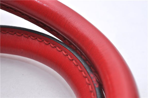 Authentic Louis Vuitton Epi Sac Triangle Hand Bag Red M52097 LV 2279D