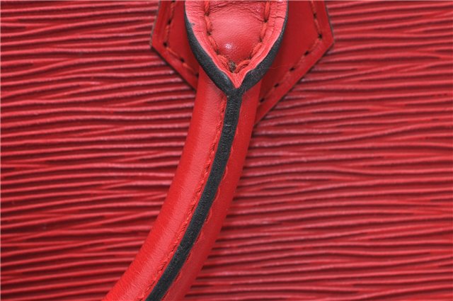 Authentic Louis Vuitton Epi Sac Triangle Hand Bag Red M52097 LV 2279D