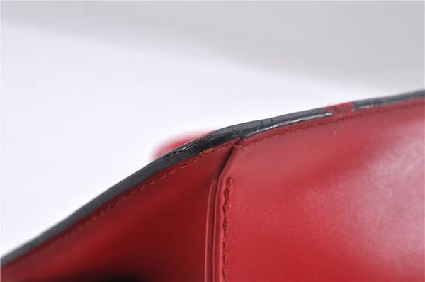 Authentic Louis Vuitton Epi Sac Triangle Hand Bag Red M52097 LV 2279D