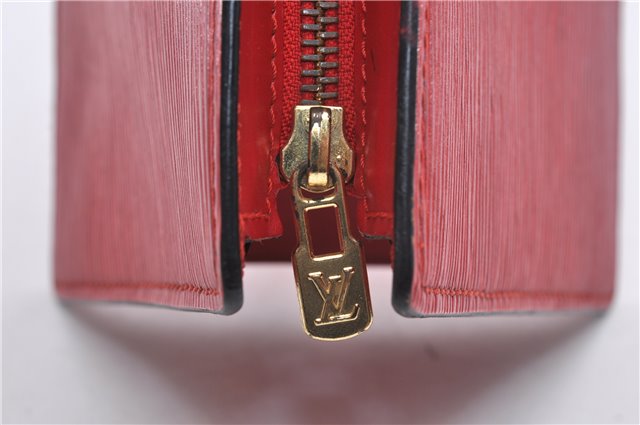 Authentic Louis Vuitton Epi Sac Triangle Hand Bag Red M52097 LV 2279D