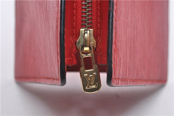 Authentic Louis Vuitton Epi Sac Triangle Hand Bag Red M52097 LV 2279D