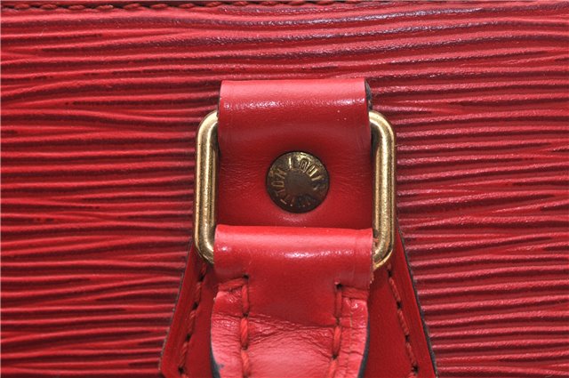Authentic Louis Vuitton Epi Sac Triangle Hand Bag Red M52097 LV 2279D