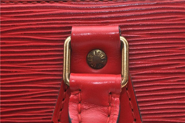 Authentic Louis Vuitton Epi Sac Triangle Hand Bag Red M52097 LV 2279D