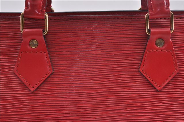 Authentic Louis Vuitton Epi Sac Triangle Hand Bag Red M52097 LV 2279D