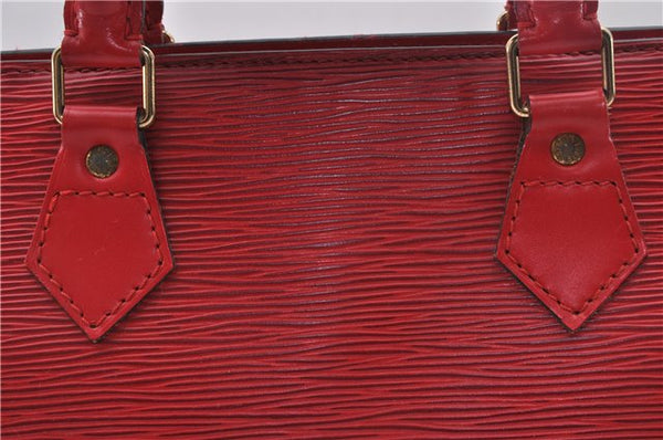 Authentic Louis Vuitton Epi Sac Triangle Hand Bag Red M52097 LV 2279D