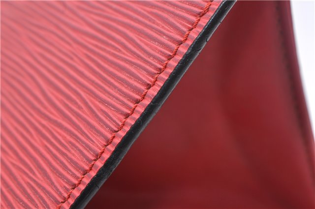 Authentic Louis Vuitton Epi Sac Triangle Hand Bag Red M52097 LV 2279D