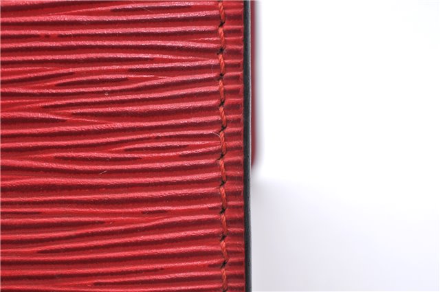 Authentic Louis Vuitton Epi Sac Triangle Hand Bag Red M52097 LV 2279D