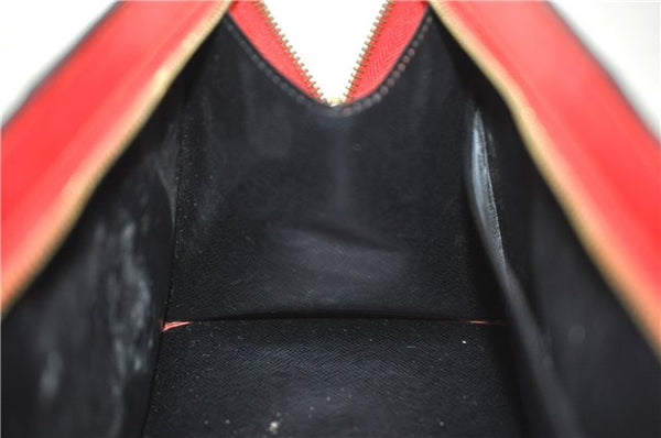 Authentic Louis Vuitton Epi Sac Triangle Hand Bag Red M52097 LV 2279D