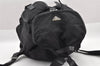 Authentic PRADA Vintage Nylon Tessuto Leather Drawstring Backpack Black 2279I