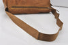 Authentic PRADA Vintage Nylon Tessuto Leather Shoulder Bag Brown 2280I