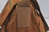 Authentic PRADA Vintage Nylon Tessuto Leather Shoulder Bag Brown 2280I