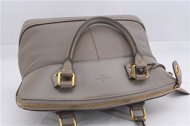 Authentic Louis Vuitton Suhali Lockit PM Hand Bag Gray M91790 LV 2282E