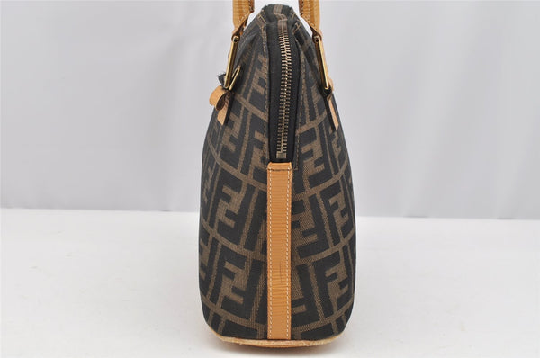 Authentic FENDI Zucca 2Way Shoulder Hand Bag Canvas Leather Brown Junk 2282I