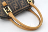 Authentic FENDI Zucca 2Way Shoulder Hand Bag Canvas Leather Brown Junk 2282I