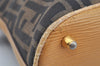 Authentic FENDI Zucca 2Way Shoulder Hand Bag Canvas Leather Brown Junk 2282I