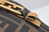 Authentic FENDI Zucca 2Way Shoulder Hand Bag Canvas Leather Brown Junk 2282I