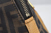Authentic FENDI Zucca 2Way Shoulder Hand Bag Canvas Leather Brown Junk 2282I