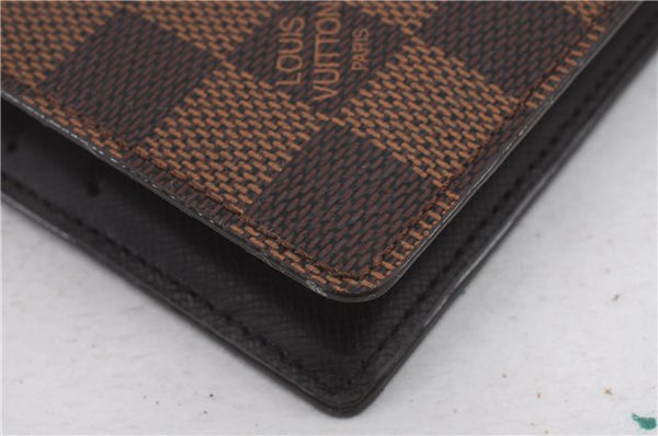 Auth Louis Vuitton Damier Porte Billet Carte Credit Monnaie N61665 Wallet 2283D