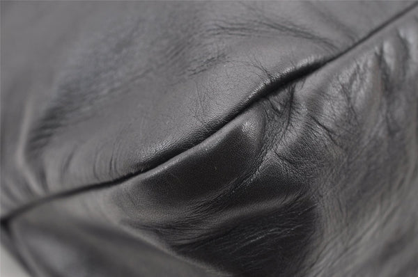 Authentic GUCCI Horsebit Large Hobo Shoulder Hand Bag Leather 115867 Black 2283I