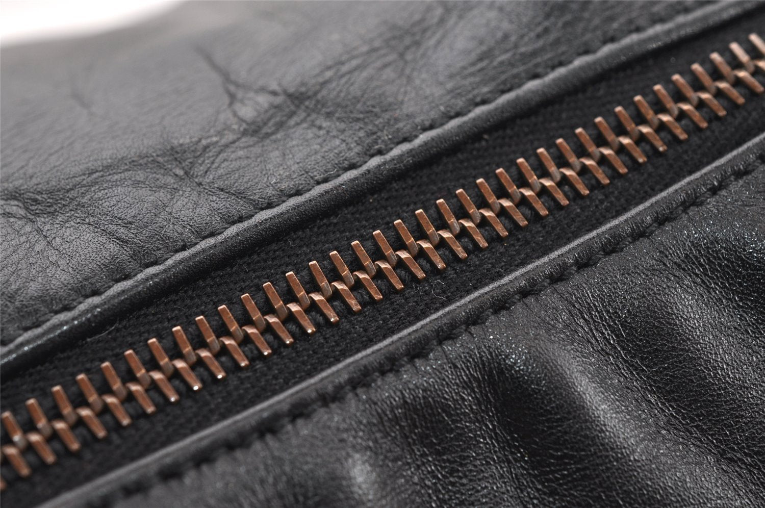 Authentic GUCCI Horsebit Large Hobo Shoulder Hand Bag Leather 115867 Black 2283I