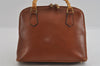 Authentic GUCCI Bamboo 2way Hand Shoulder Bag Purse Leather Brown Junk 2284I